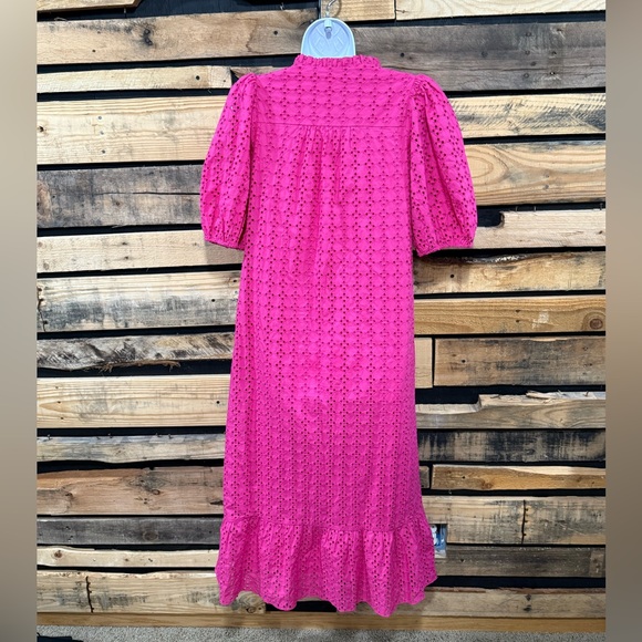 Tuckernuck Hyacinth House Pink Eyelet‎ Midi Tryall Dress Size Small - Picture 12 of 16
